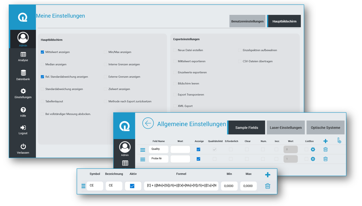 QLX Software Einstelungen DE